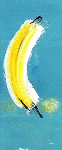 Banana Matter - 2023, 42x17cm, acrylic on paper